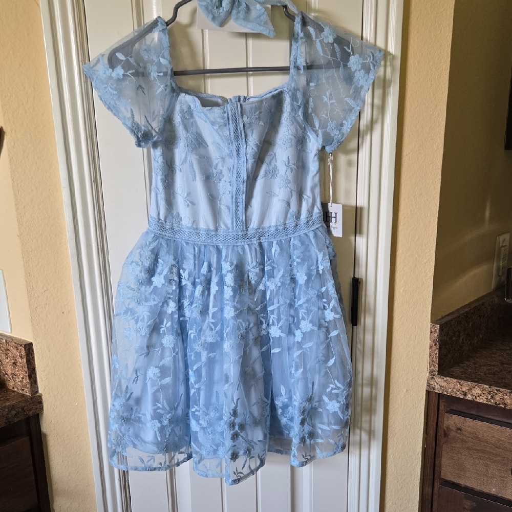 Haute Hippie Light Blue Floral Kids Dress